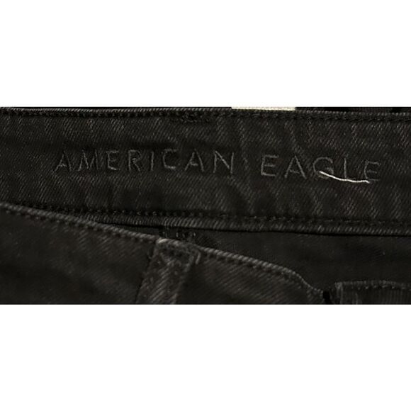 American Eagle Jeans - Womens Size 0 Short- Black Distressed - Picture 3 of 5